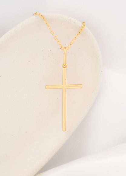 Dije Cruz Lúmen 4.7 cm en Oro Laminado