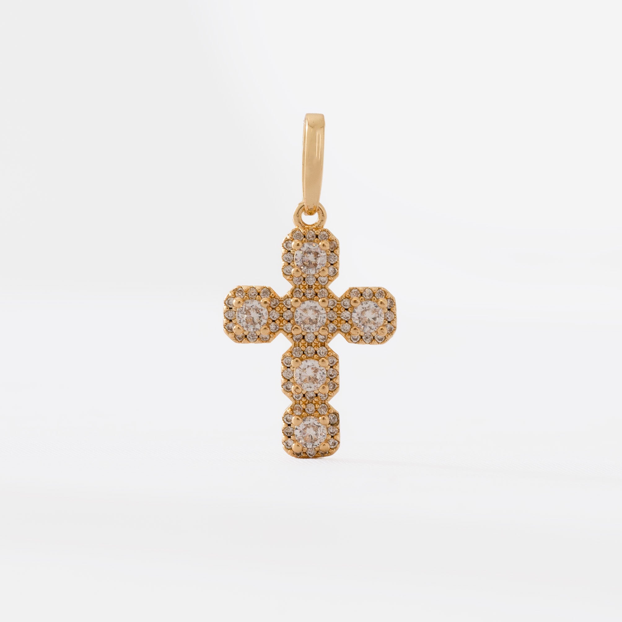 Dije Charm Crystal en Oro Laminado