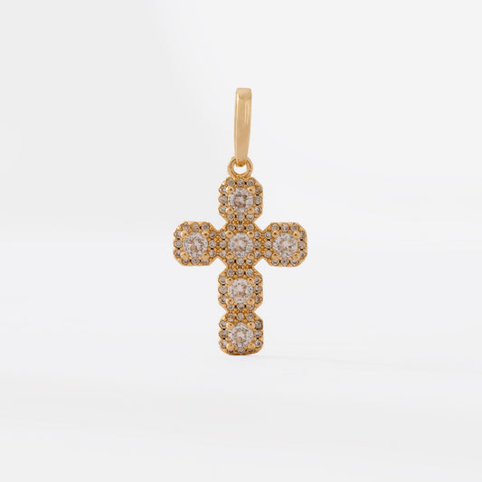 Dije Charm Crystal en Oro Laminado