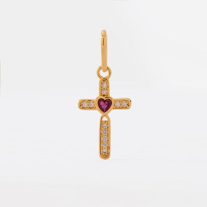 Dije Cruz Lovely en Oro Laminado