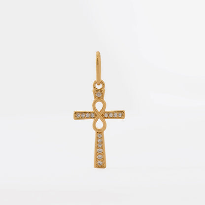 Dije Cruz Infinity en Oro Laminado