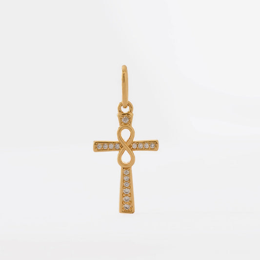Dije Cruz Infinity en Oro Laminado