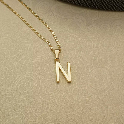 Dije Letras N en Oro Laminado