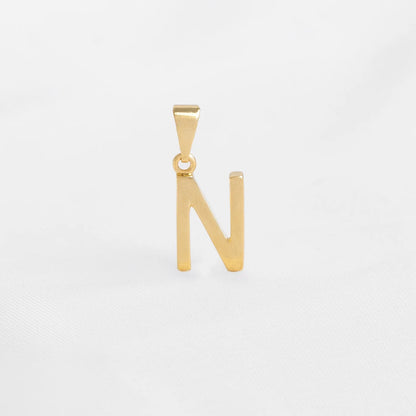 Dije Letras N en Oro Laminado