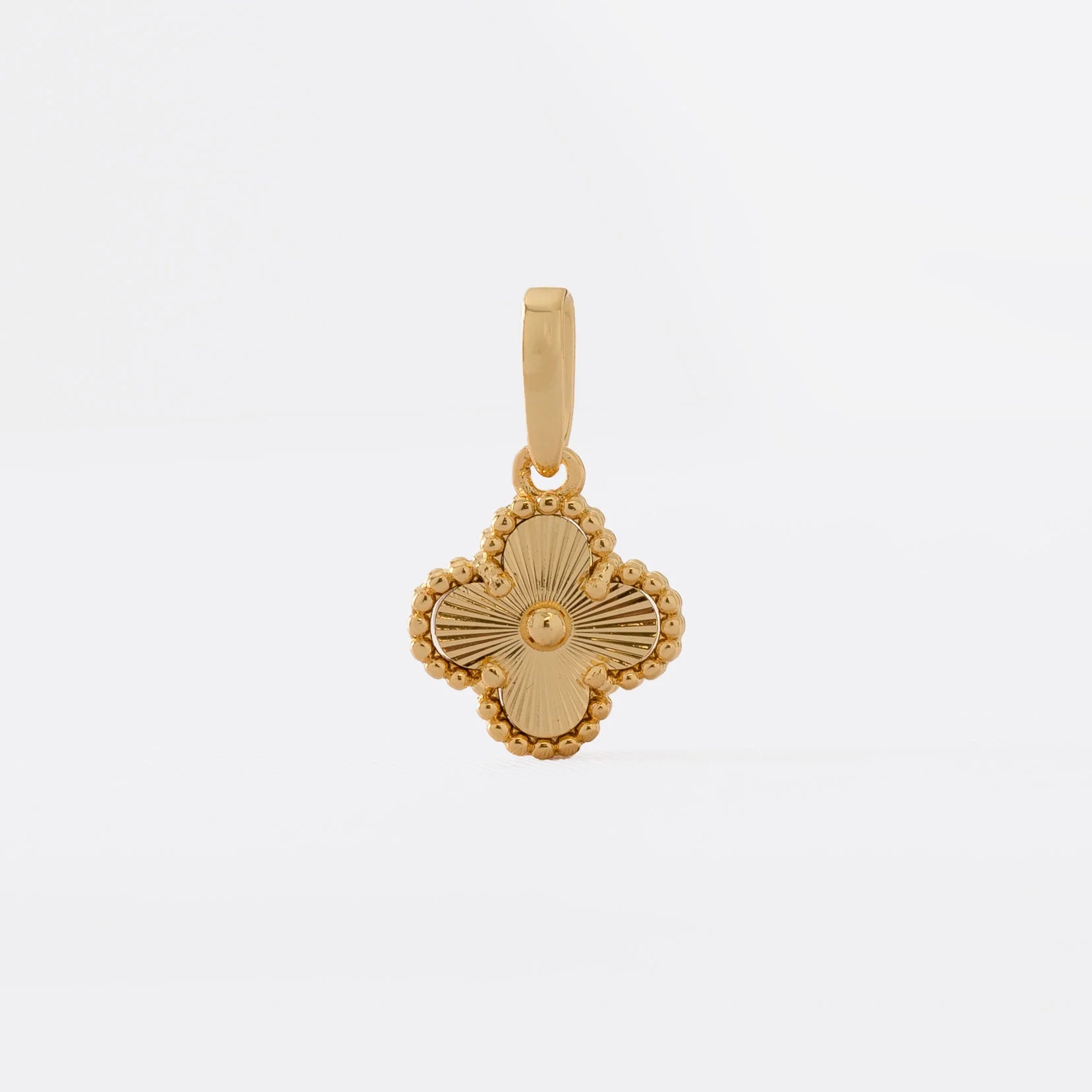 Dije Clover Sol Esfera en Oro Laminado