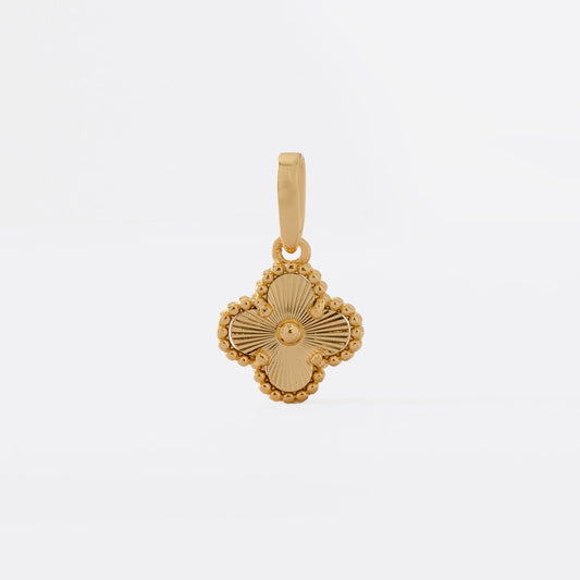 Dije Clover Sol Esfera en Oro Laminado