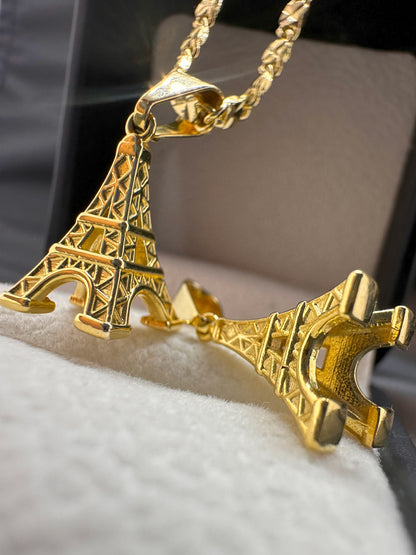 Dije Torre Eiffel en Oro Laminado