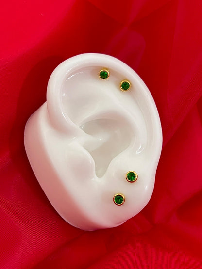 Topos Green Circle en Oro Laminado