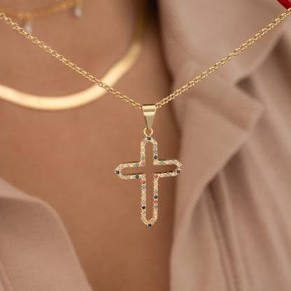 Dije Divine Grace en Oro Laminado