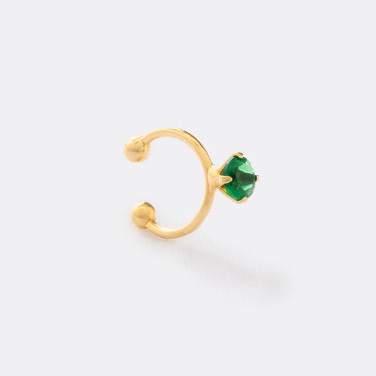 Piercing Fake 1.4 cm Verde Oro Laminado