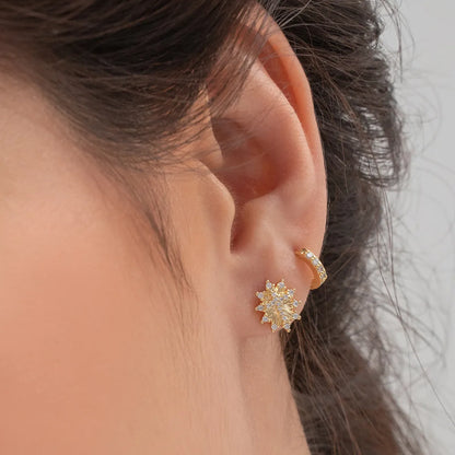 Topos Cruz Sagrada con Circonias Oro Laminado