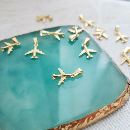 Dije Avión en Oro Laminado