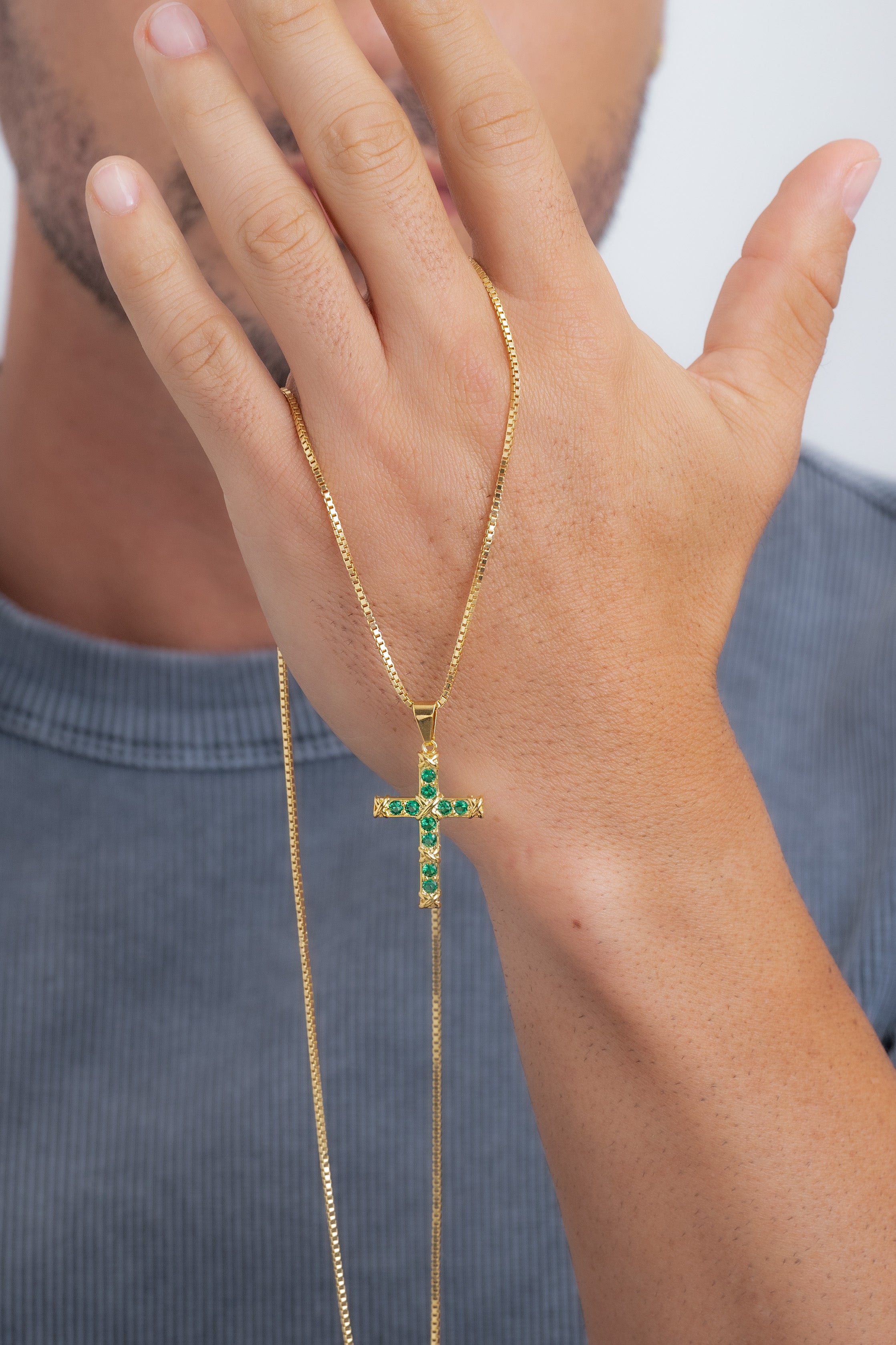 Dije Green Paradise en Oro Laminado