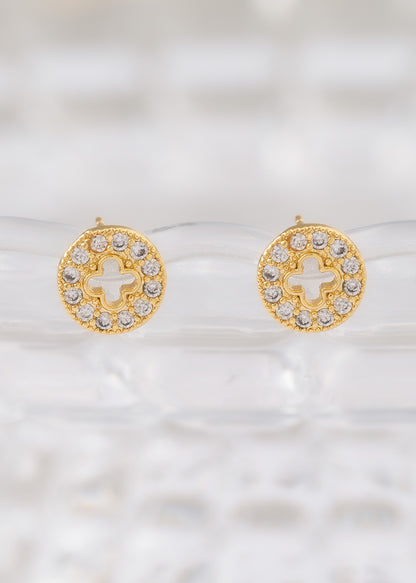 Topos Clover Redondo Silueta 9 mm Oro Laminado