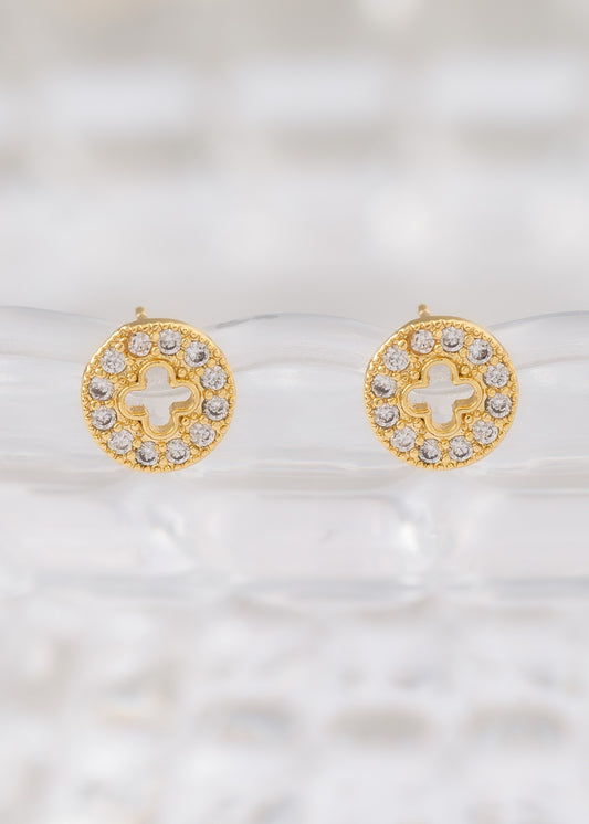 Topos Clover Redondo Silueta 9 mm Oro Laminado