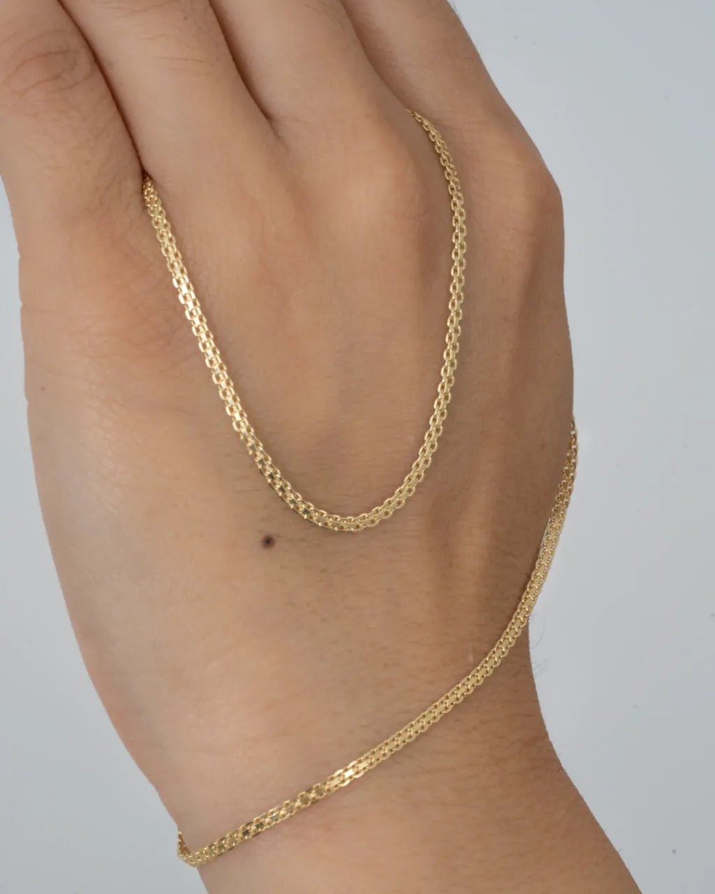 💎 Cadena China IT 2 mm 45 cm en Oro Laminado ✨
