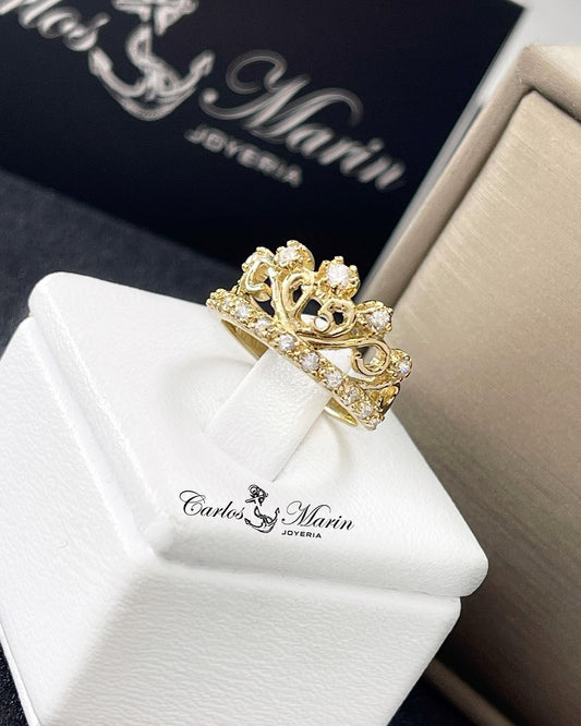 Anillo Corazón Quince Años en Oro 18K