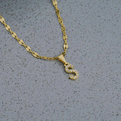 Dije Letra S en Oro Laminado