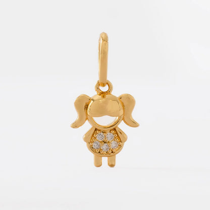 Dije Little Lady en Oro Laminado