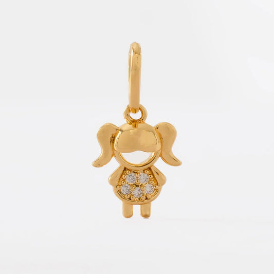 Dije Little Lady en Oro Laminado
