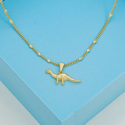 Dije Brachiosaurus en Oro Laminado