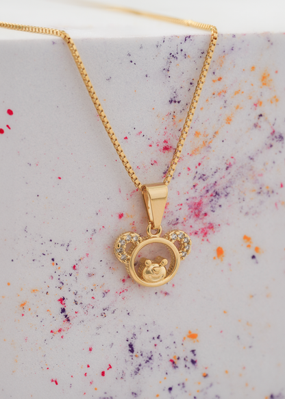 Dije Lovely Bear en Oro Laminado
