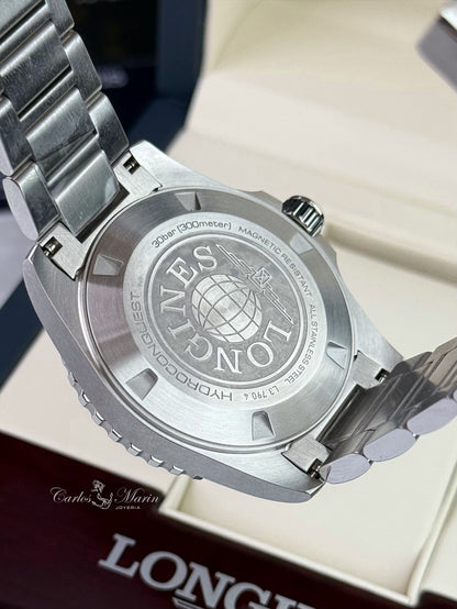 RELOJ Longines HydroConquest GMT - Automático Suizo • 300 m - L3.790.4.56.6