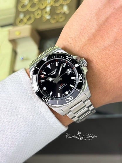 RELOJ Longines HydroConquest GMT - Automático Suizo • 300 m - L3.790.4.56.6
