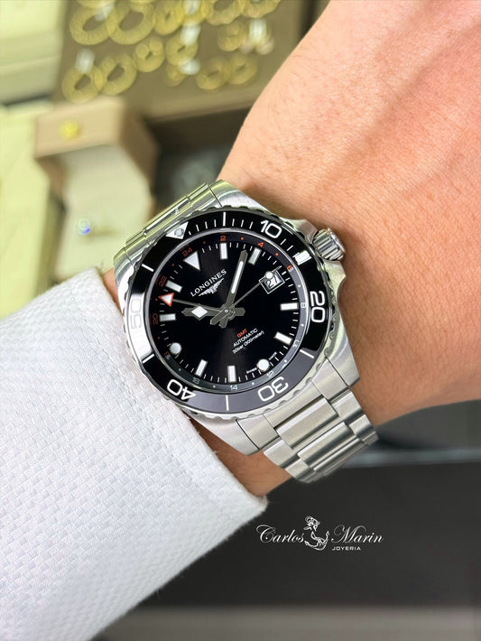 RELOJ Longines HydroConquest GMT - Automático Suizo • 300 m - L3.790.4.56.6