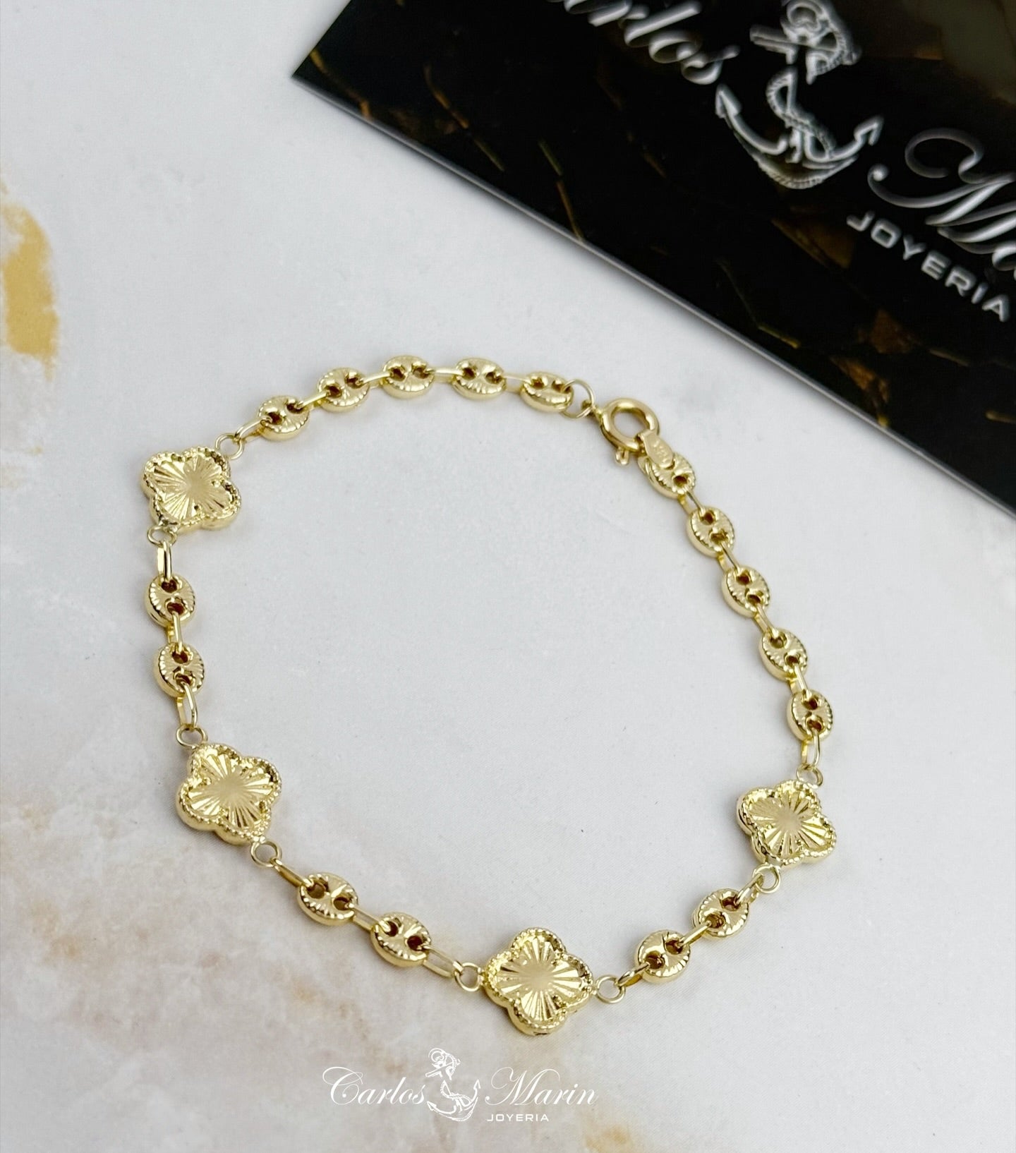 Pulsera GC 4 Trébol en Oro 18K