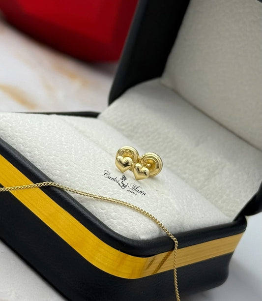 Topos de Corazón en Oro de 18K.