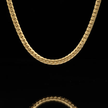 Cadena Serpiente 4 mm – 65 cm en Oro Laminado