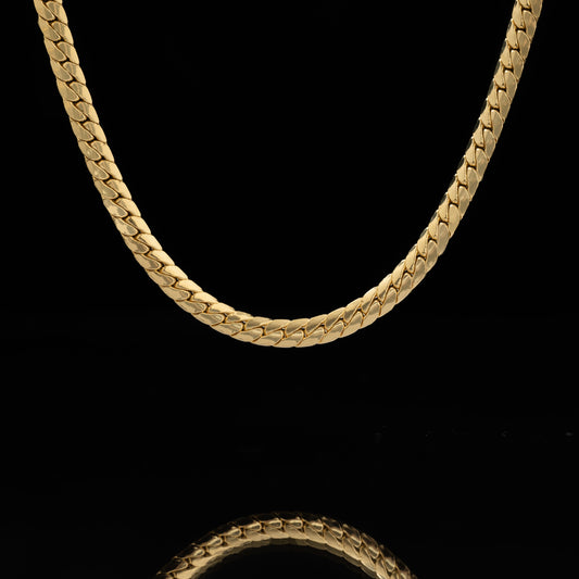 Cadena Serpiente 4 mm – 65 cm en Oro Laminado