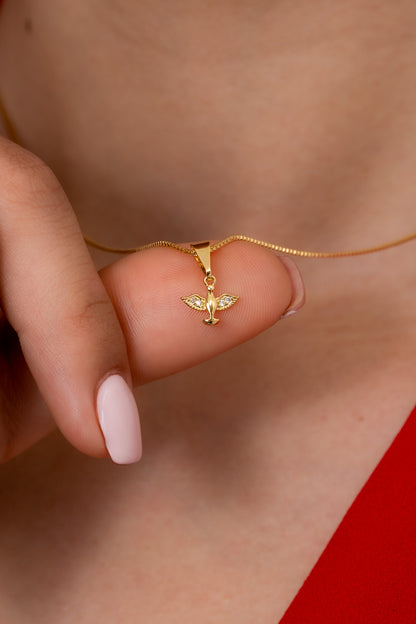 Dije Paloma en Oro Laminado