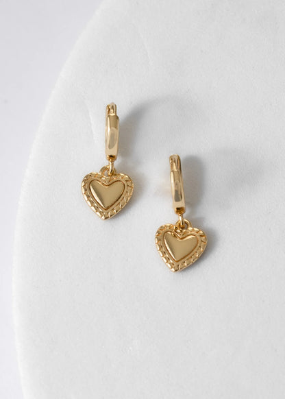 Candongas Heart Oro Laminado