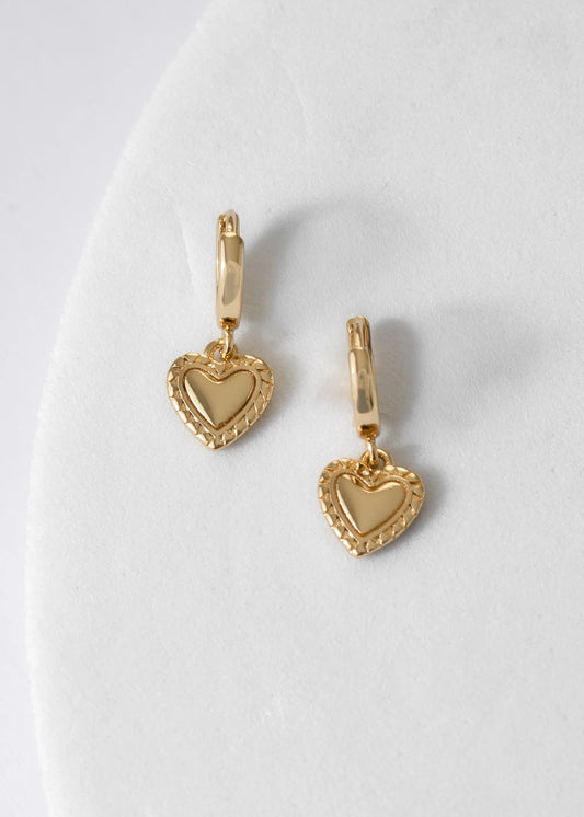 Candongas Heart Oro Laminado