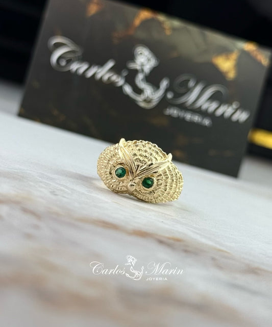 Anillo Búho en Oro 18K