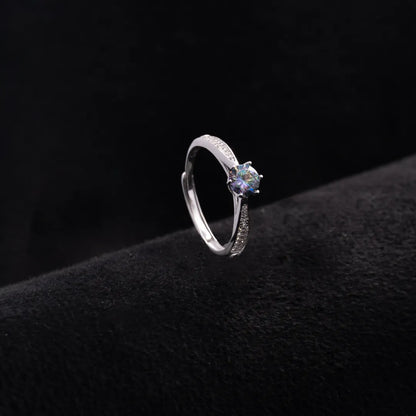 Anillo Lumiere Boreal Pavé Ajustable en Plata
