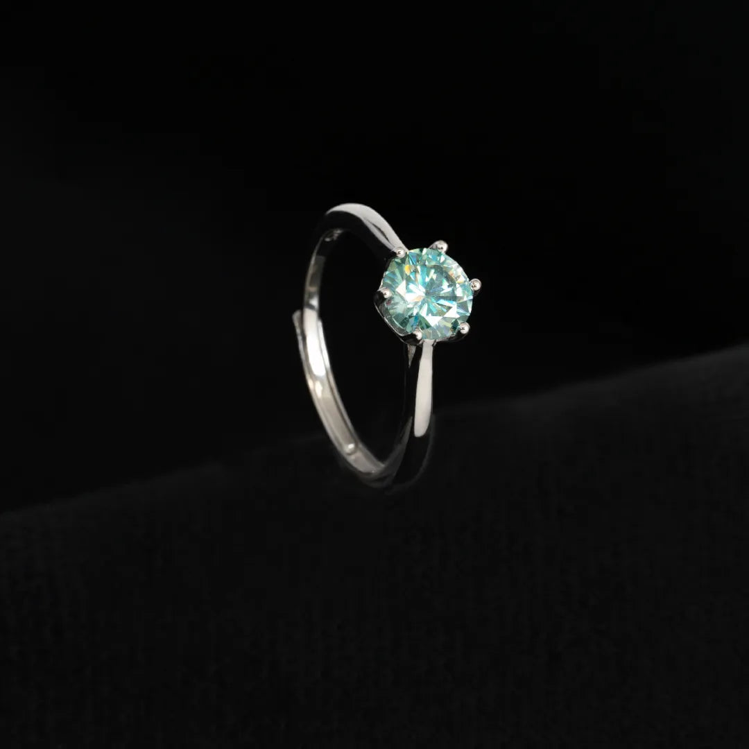 Anillo Solitario Aurora MT 6P Ajustable en Plata