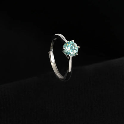 Anillo Solitario Aurora MT 6P Ajustable en Plata