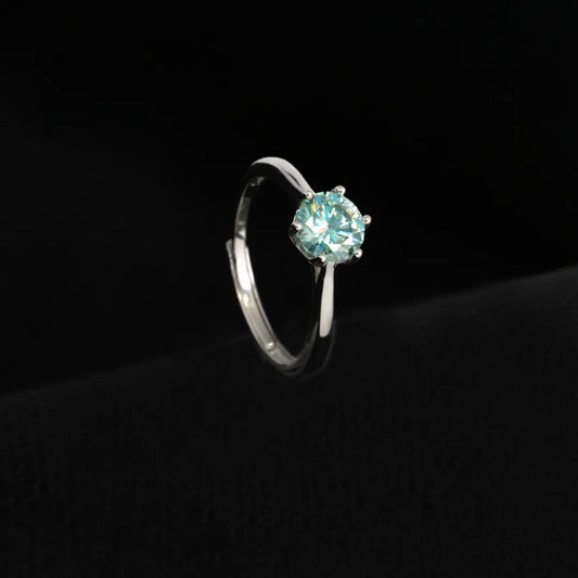 Anillo Solitario Aurora MT 6P Ajustable en Plata