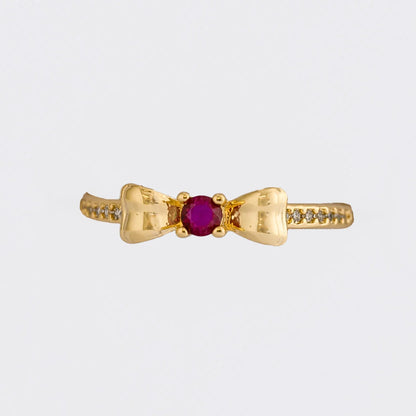 Anillo Scarlet Enchanted Ajustable Oro Laminado + Empaque