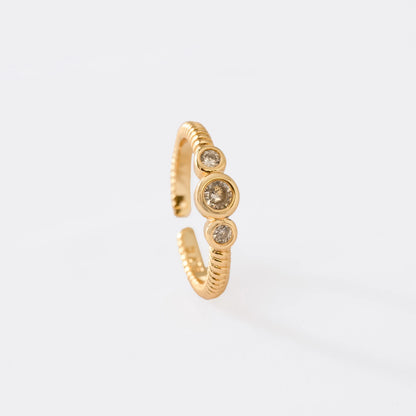Anillo Royalty Ajustable Oro Laminado