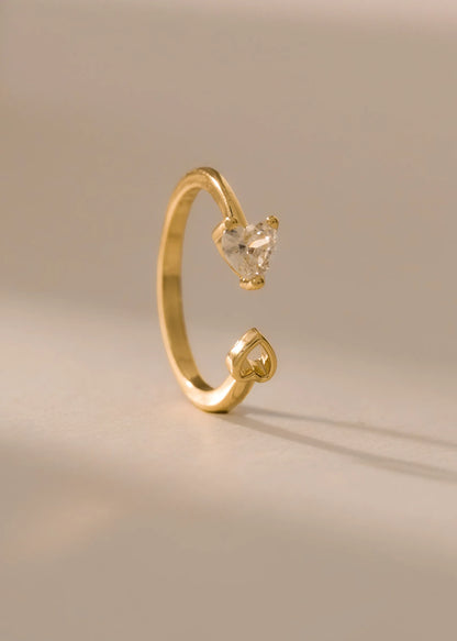Anillo In Love Ajustable Oro Laminado