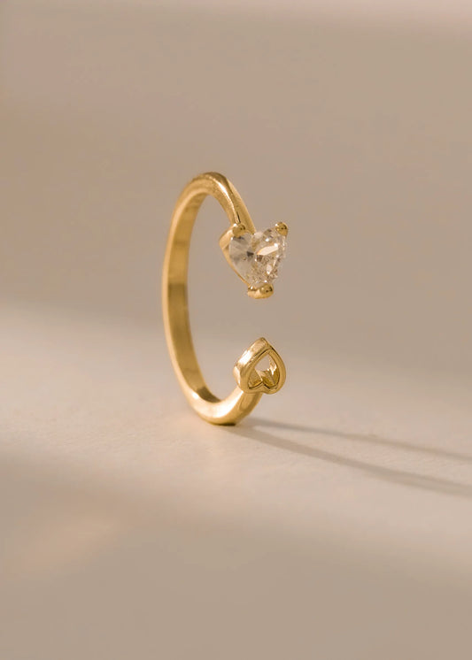 Anillo In Love Ajustable Oro Laminado