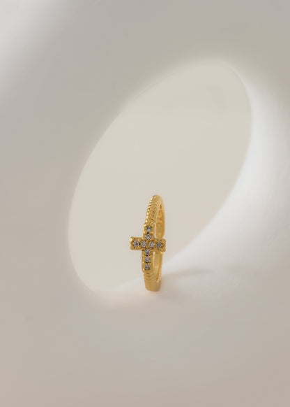 Anillo Faith Ajustable Oro Laminado