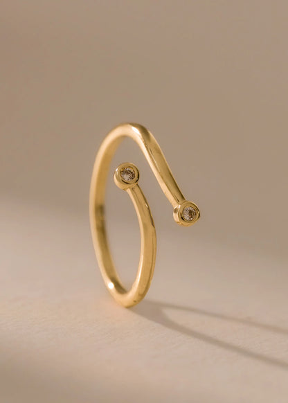 Anillo Signal Ajustable Oro Laminado