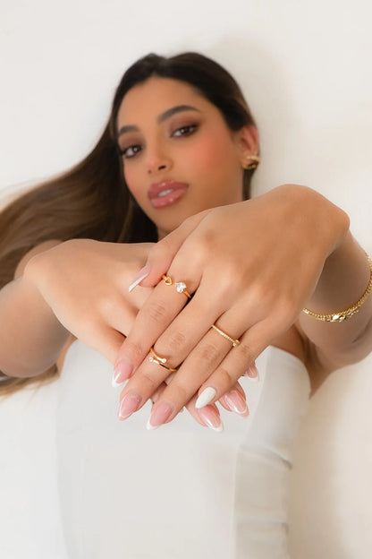 Anillo Flicker Ajustable Oro Laminado