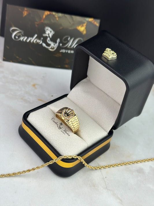 Anillo para Hombre Corona RX en Oro 18K