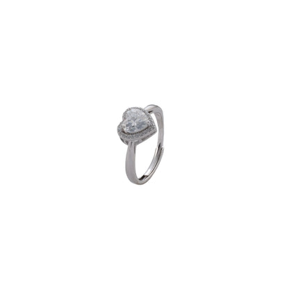 Anillo Amara Light con moissanita en plata elegante